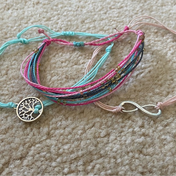 Set of 3 String Bracelets Infinity, Tree of Life & Beaded Multi Strand - Picture 7 of 7